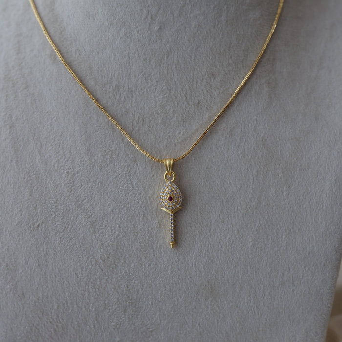 Heritage gold plated OM pendant chain HC1723