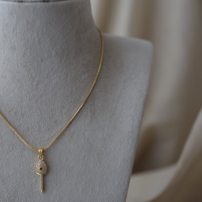 Heritage gold plated OM pendant chain HC1723