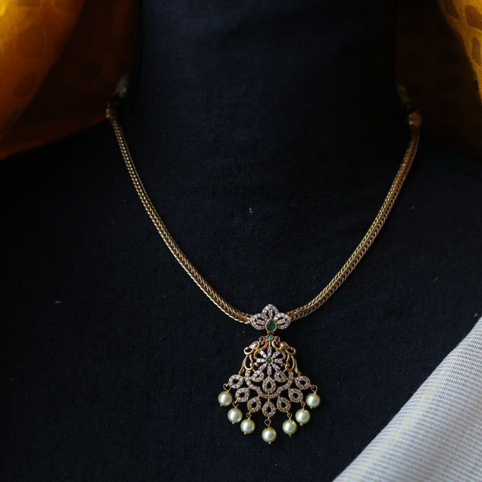 Antique simple short necklace and earrings TTS4322