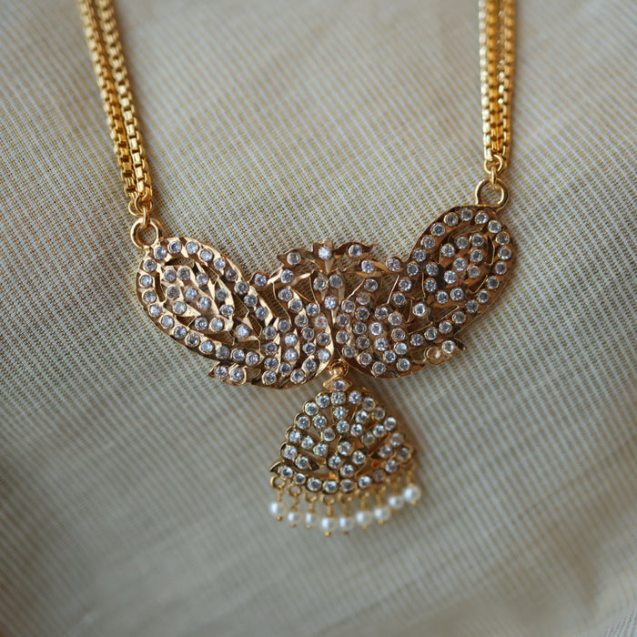 Heritage gold plated white padakam necklace HP7755
