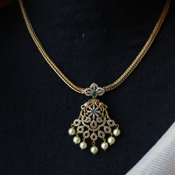 Antique simple short necklace and earrings TTS4322