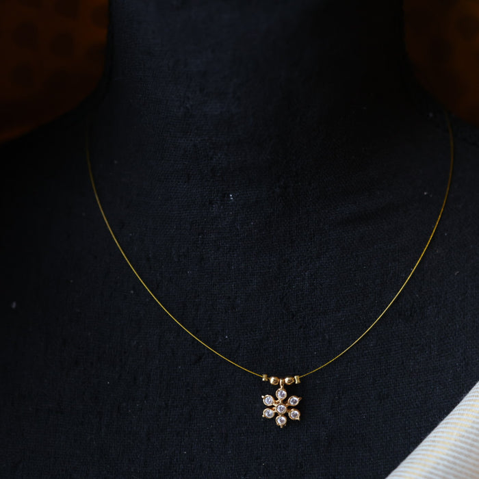 Heritage gold plated invisible short necklace IN903