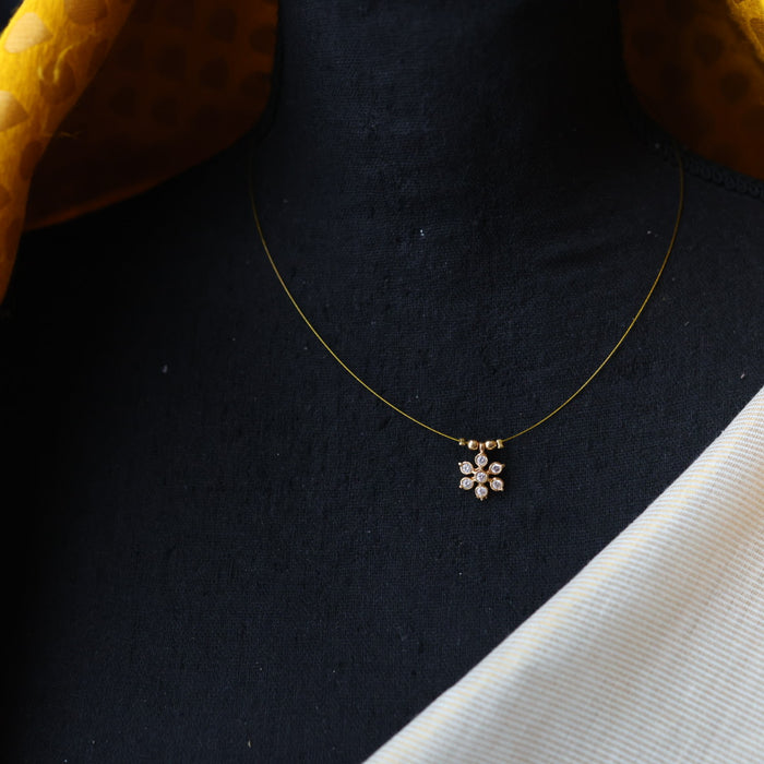 Heritage gold plated invisible short necklace IN903