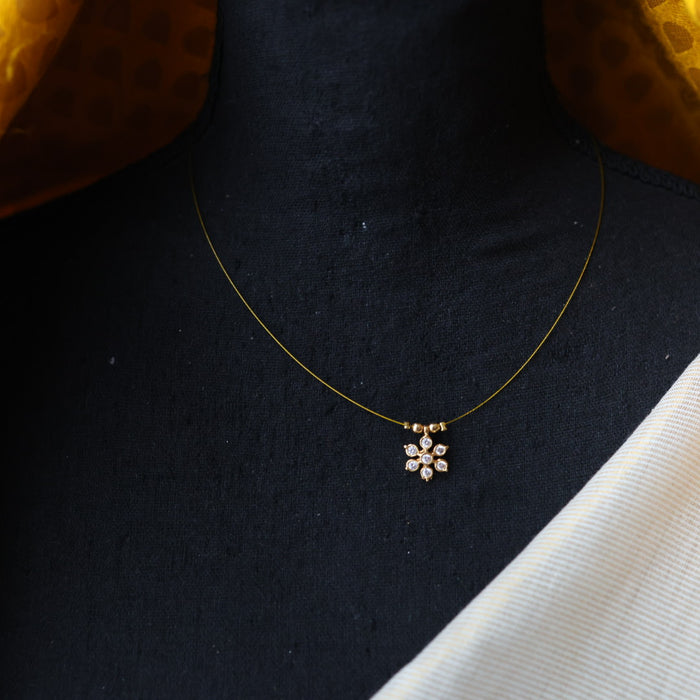 Heritage gold plated invisible short necklace IN903