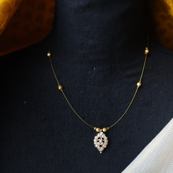 Heritage gold plated invisible short necklace IN908