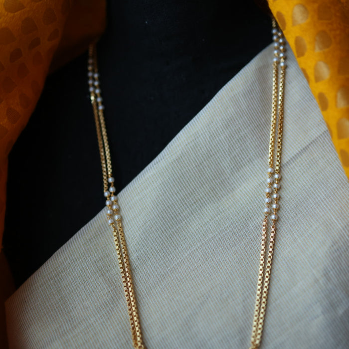 Heritage gold plated white padakam necklace HP1755