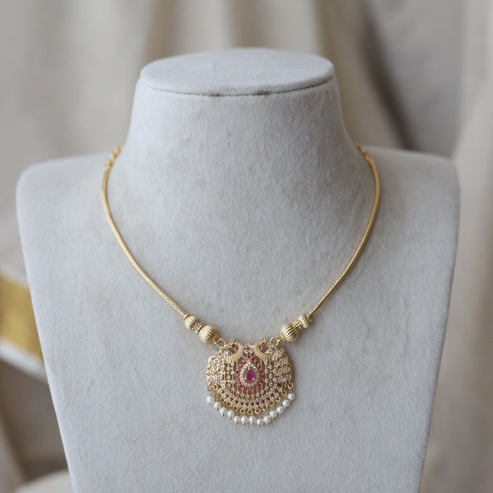 Heritage gold plated short necklace H858