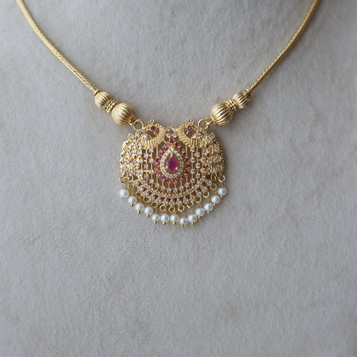 Heritage gold plated short necklace H858