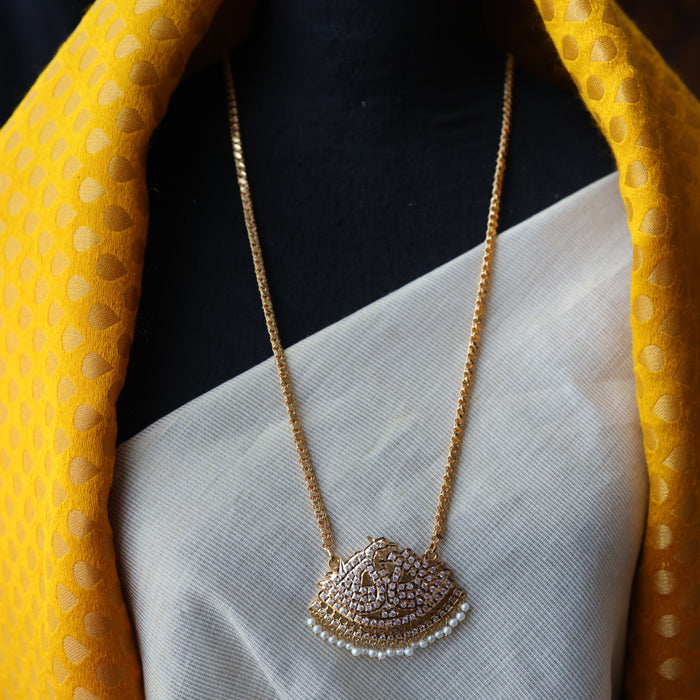 Heritage gold plated padakam long necklace HP0076