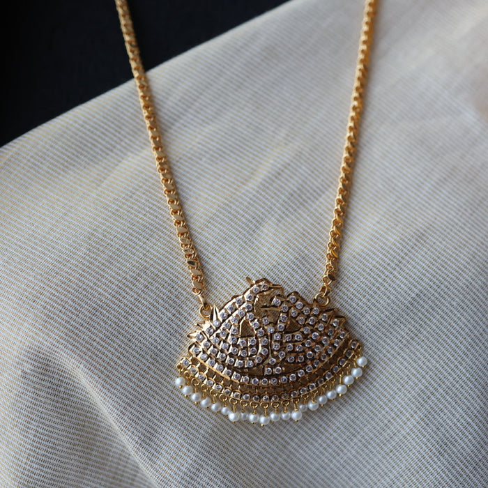 Heritage gold plated padakam long necklace HP0076