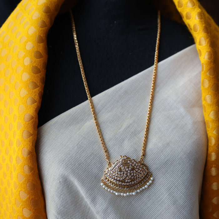 Heritage gold plated padakam long necklace HP0076