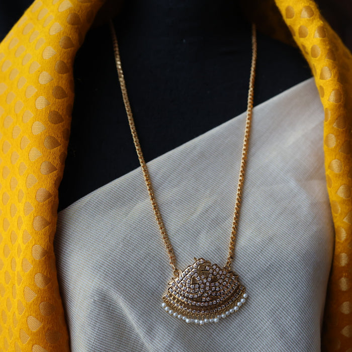 Heritage gold plated padakam long necklace HP0076