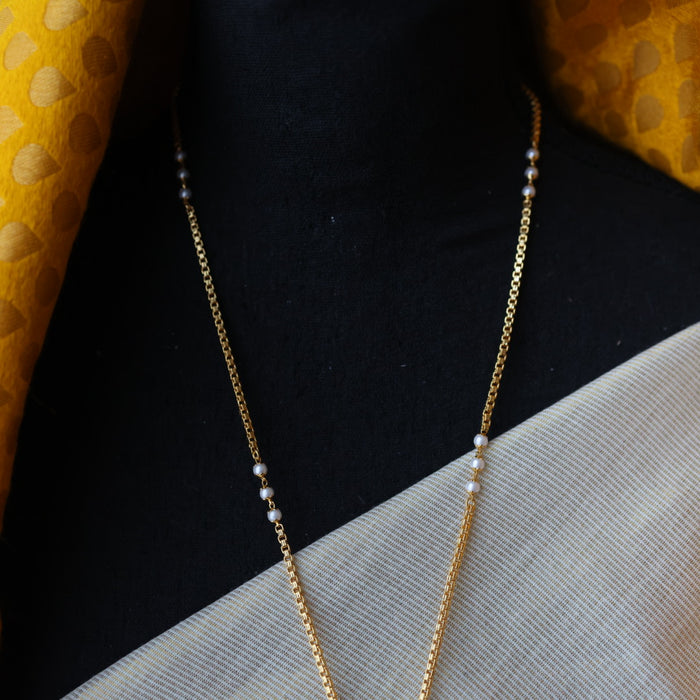 Heritage gold plated padakam long necklace HP078