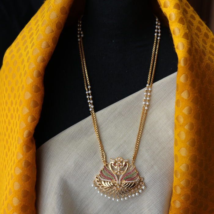 Heritage gold plated padakam long necklace HP0781