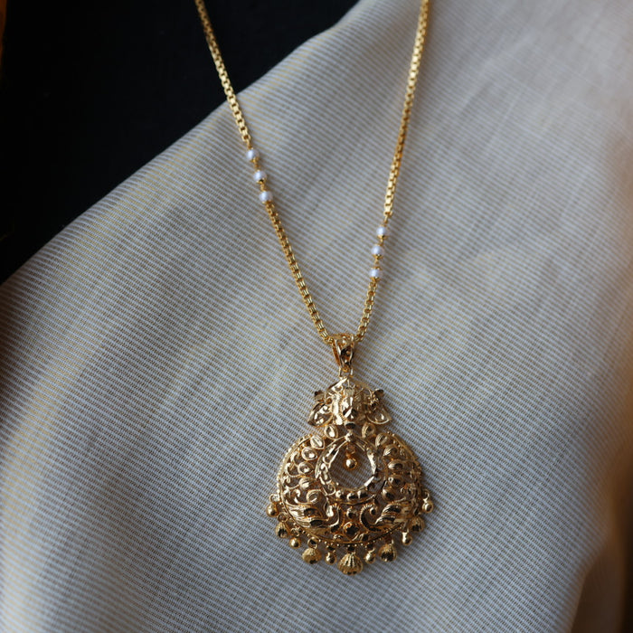 Heritage gold plated padakam necklace HP236