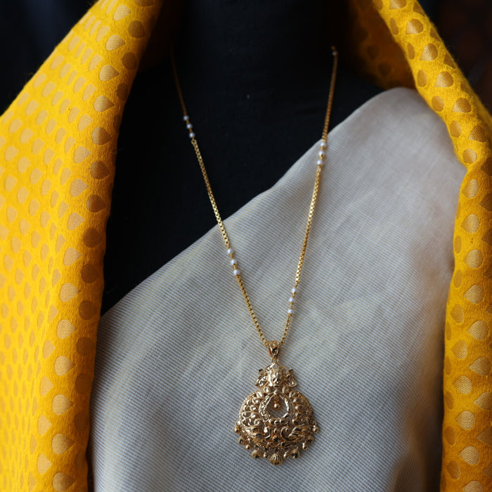 Heritage gold plated padakam necklace HP236
