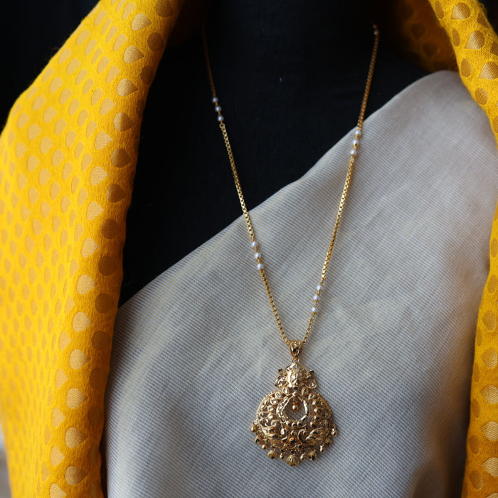 Heritage gold plated padakam necklace HP236