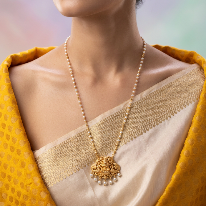 Heritage gold plated padakam necklace HP239