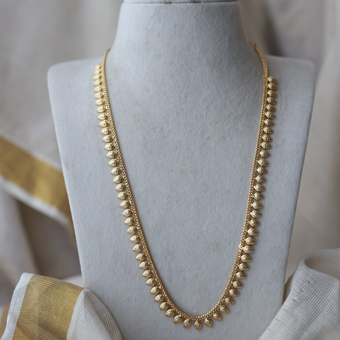 Heritage gold plated simple long necklace HL891