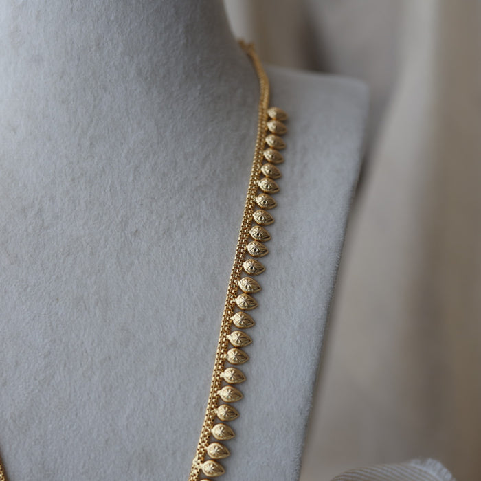 Heritage gold plated simple long necklace HL891