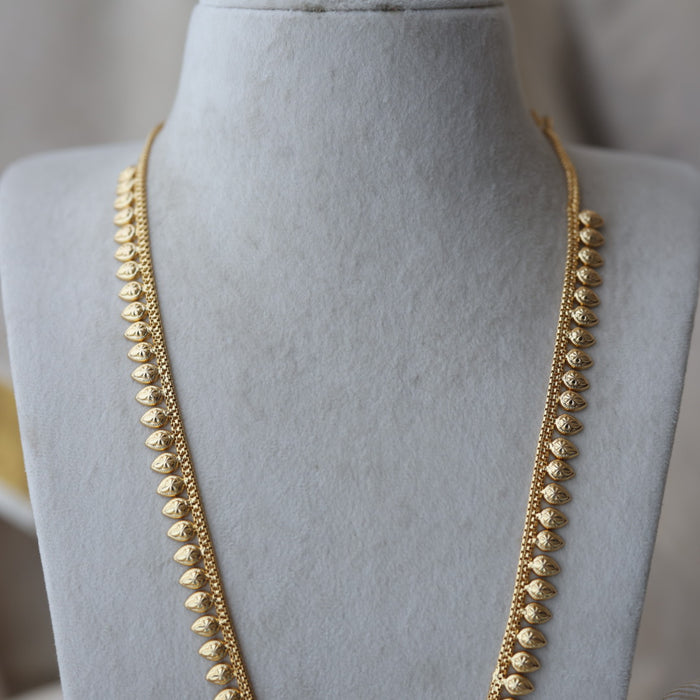 Heritage gold plated simple long necklace HL891