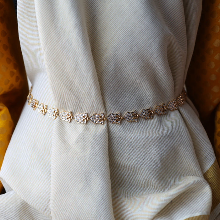 Heritage gold plated white stone wistchain HW18000