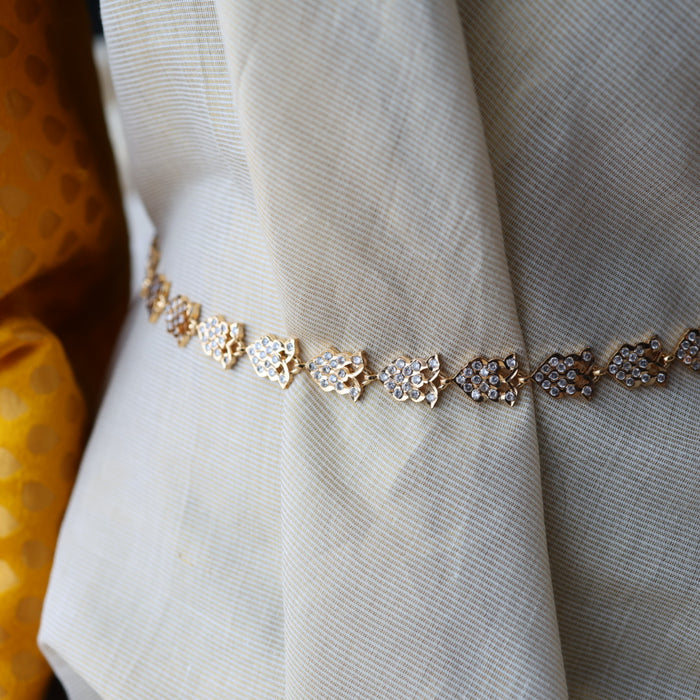 Heritage gold plated white stone wistchain HW18000