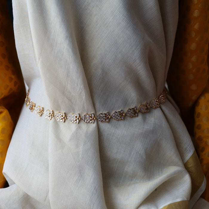 Heritage gold plated white stone wistchain HW18000