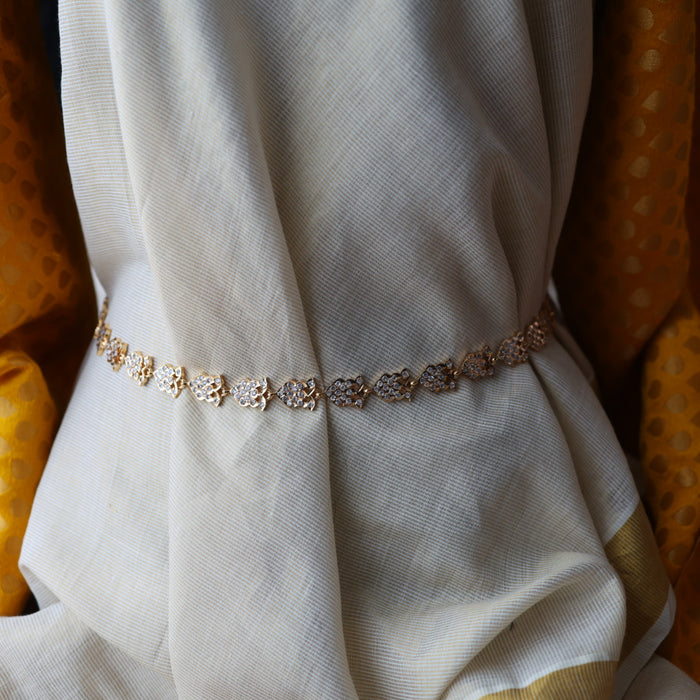 Heritage gold plated white stone wistchain HW18000