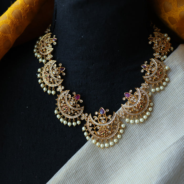 Antique short necklace with earrings SS100274