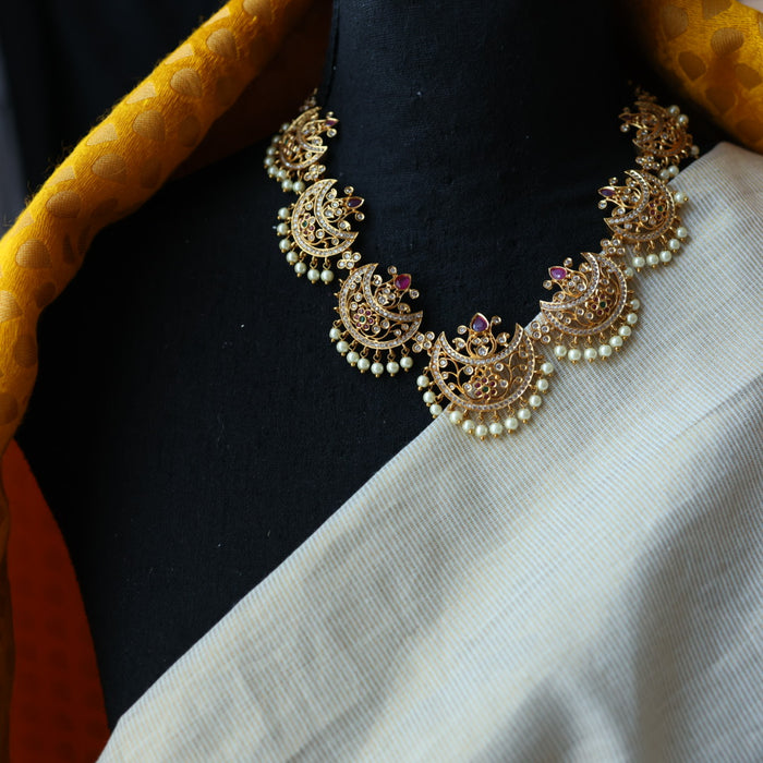 Antique short necklace with earrings SS100274