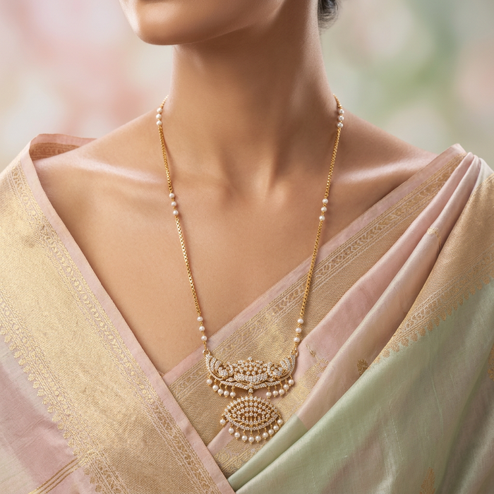 Heritage gold plated padakam necklace HP2134