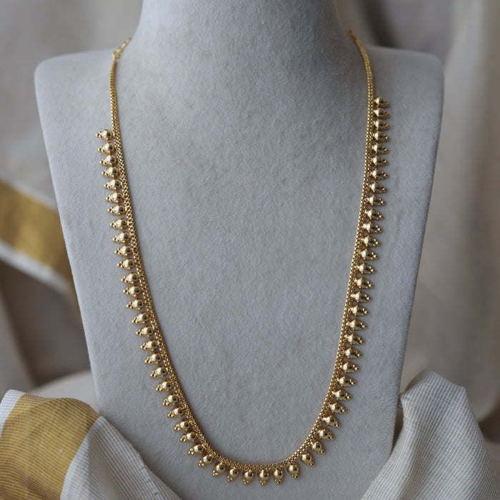 Heritage gold plated simple long necklace HL662
