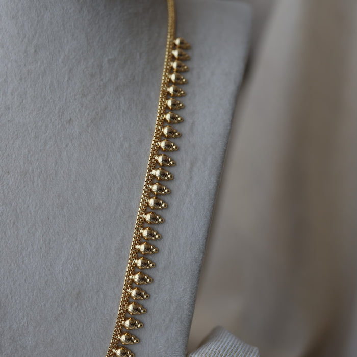 Heritage gold plated simple long necklace HL662