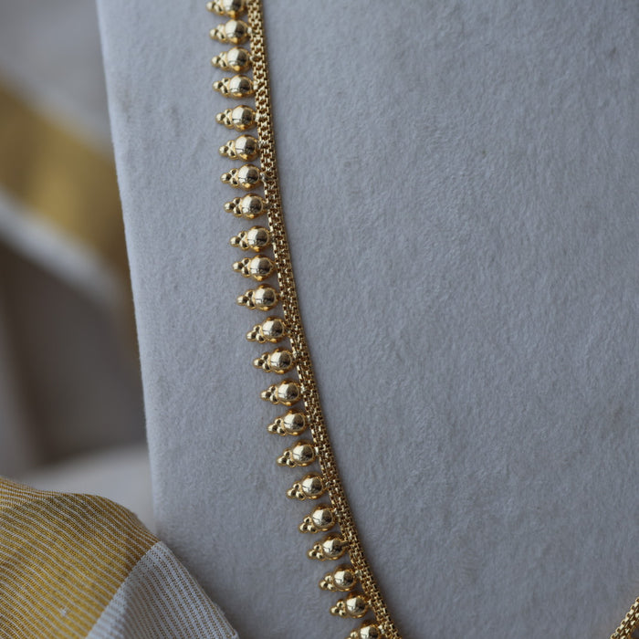 Heritage gold plated simple long necklace HL662