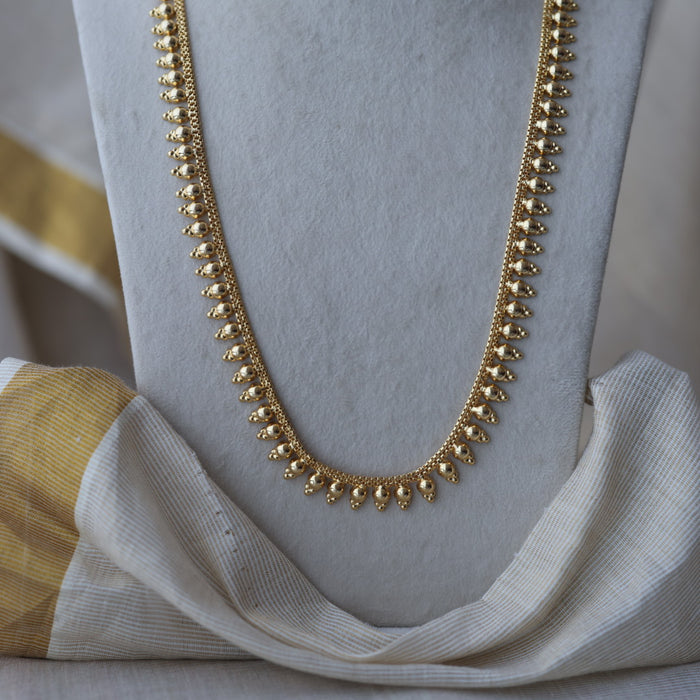 Heritage gold plated simple long necklace HL662