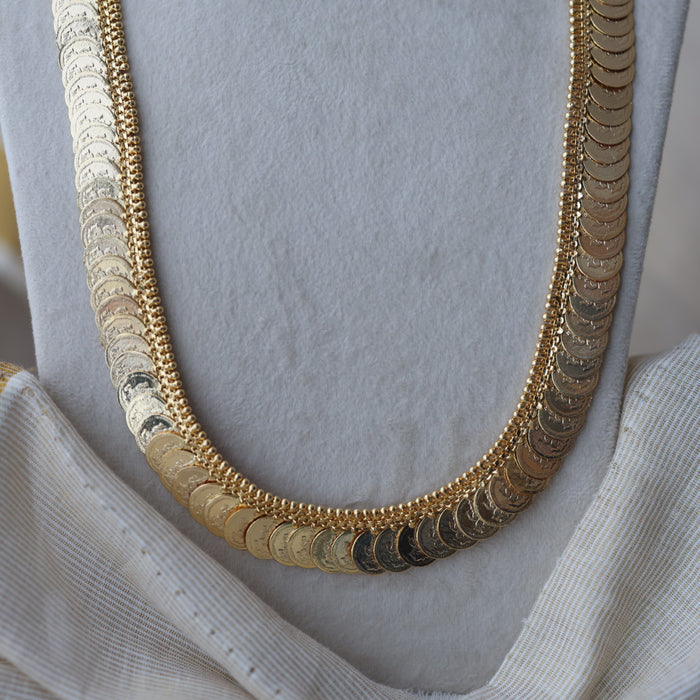 Heritage gold plated coin long necklace HL662
