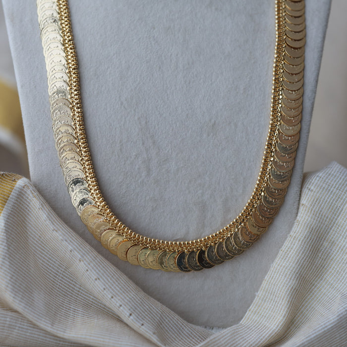 Heritage gold plated coin long necklace HL662