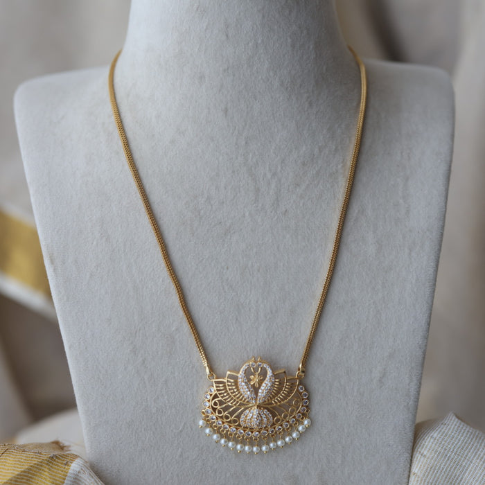 Heritage gold plated short padakam necklace H112