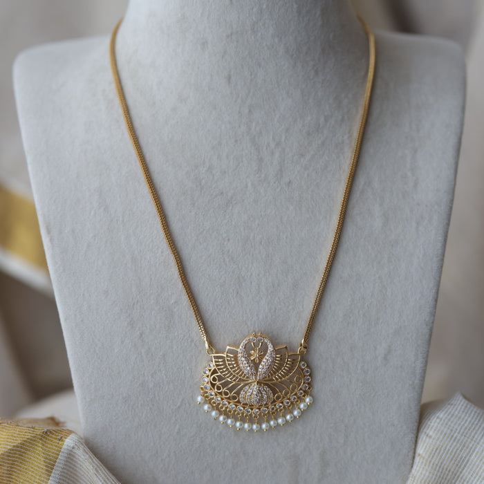 Heritage gold plated short padakam necklace H112