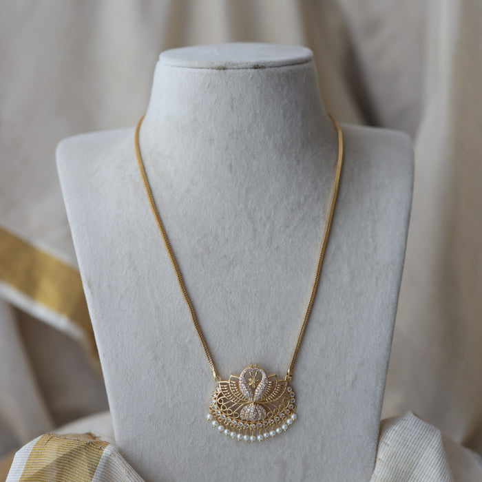 Heritage gold plated short padakam necklace H112
