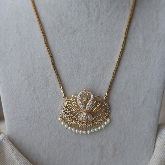 Heritage gold plated short padakam necklace H112