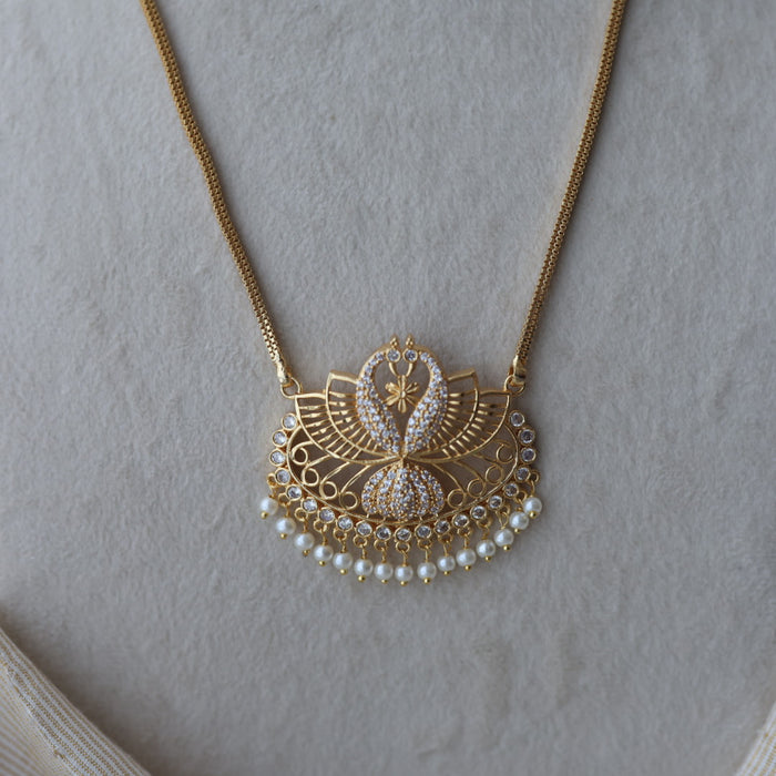 Heritage gold plated short padakam necklace H112
