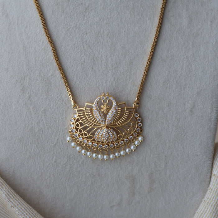 Heritage gold plated short padakam necklace H112