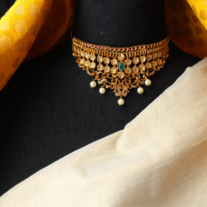 Antique choker necklace with earrings CCB12316