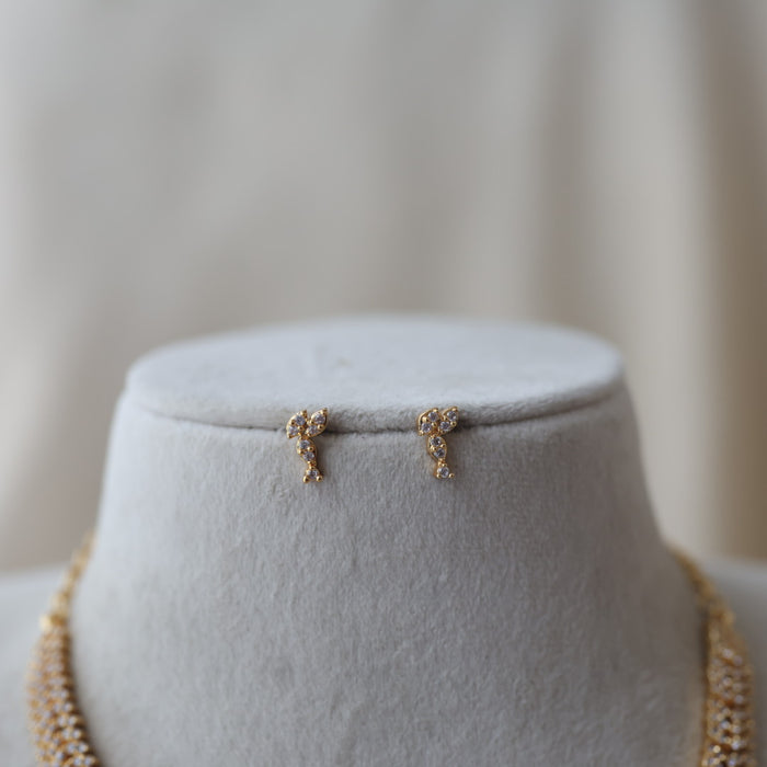 Heritage gold plated simple pearl choker short necklace H456