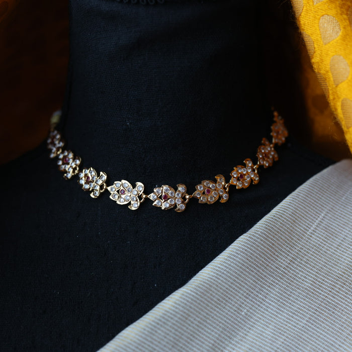 Heritage gold plated simple choker necklace H1001