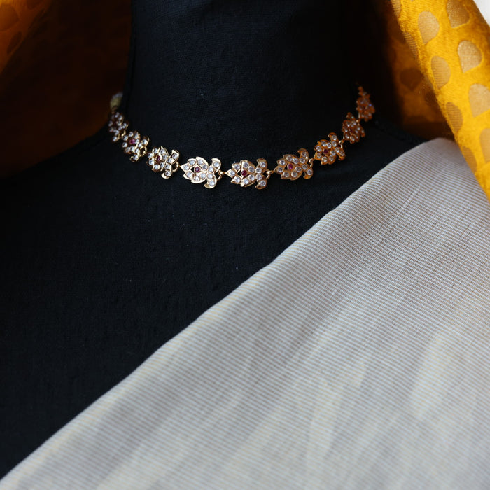 Heritage gold plated simple choker necklace H1001