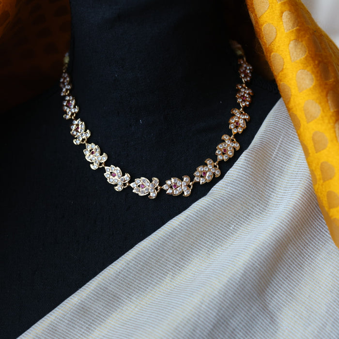 Heritage gold plated simple choker necklace H1001