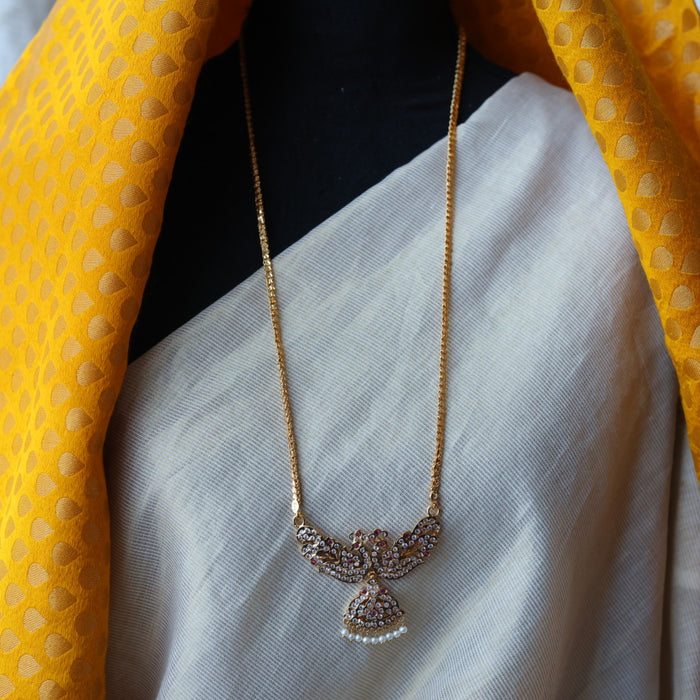 Heritage gold plated padakam long necklace HP2001